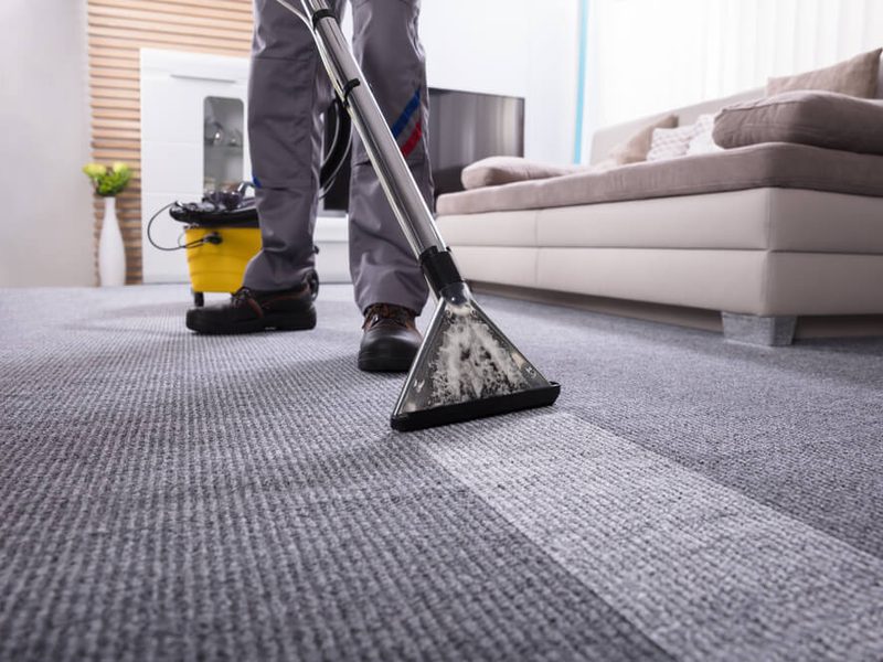 Commercial carpet cleaning and extraction in a Charlotte NC office