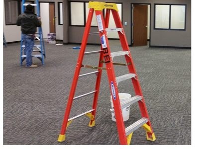 Post-construction cleanup crew detailing a new commercial build in Charlotte NC